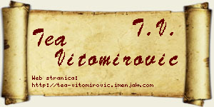Tea Vitomirović vizit kartica